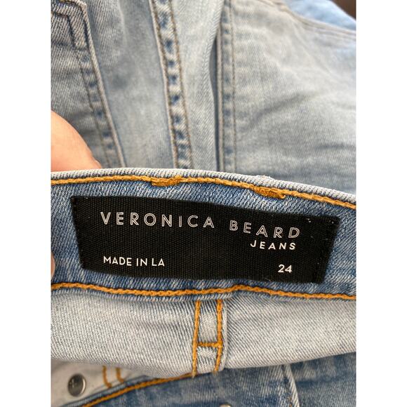 Veronica Beard Jeans Slim Leg Color Blue Float On Ankle size 24 - Picture 3 of 5